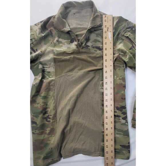 Advanced Combat Shirt MEDIUM 1/4 ZIP Long Sleeve Flame Resistant Multicam Camo - Picture 7 of 8
